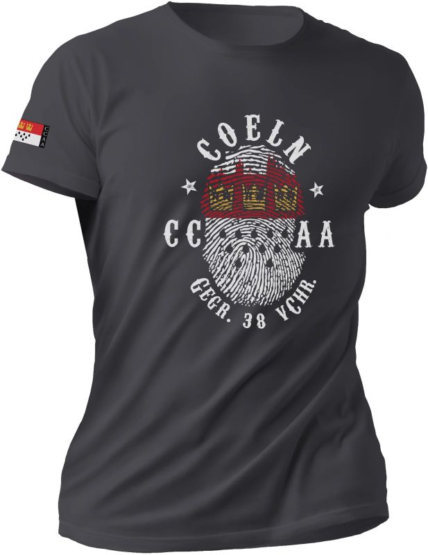Köln Unisex T-Shirt "Kölscher Fingerabdruck" Grau